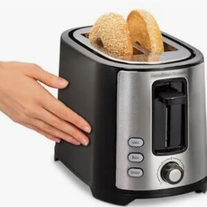 HAMILTON BEACH 2 SLICE SLICE EXTRA WIDE SLOT WITH BAGEL & DEFROST sett…